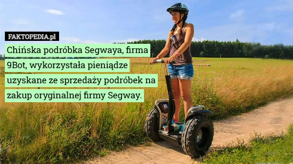 
    Chińska podróbka Segwaya, firma 9Bot, wykorzystała pieniądze uzyskane ze