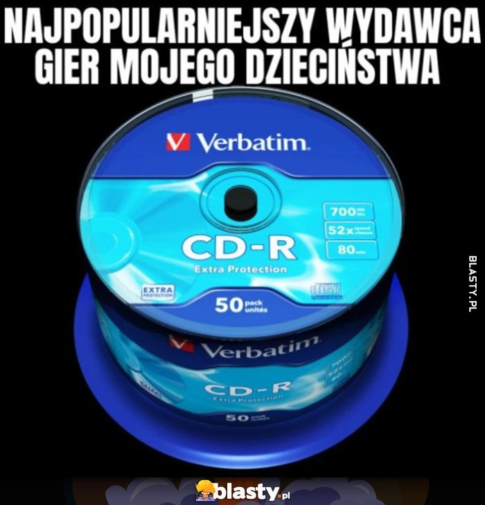 
    Najpopularniejszy wydawca gier mojego dzieciństwa Verbatim płyta CD-R