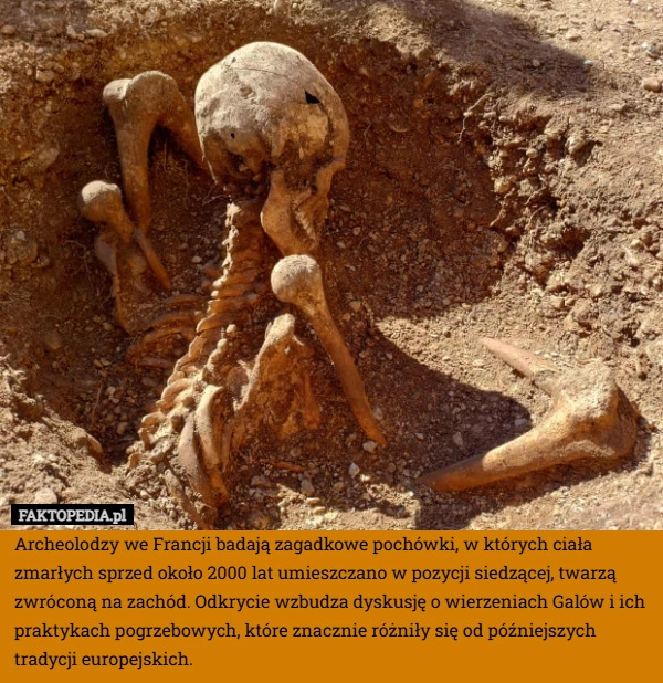 
    Archeolodzy we Francji badają zagadkowe pochówki, w których ciała zmarłych