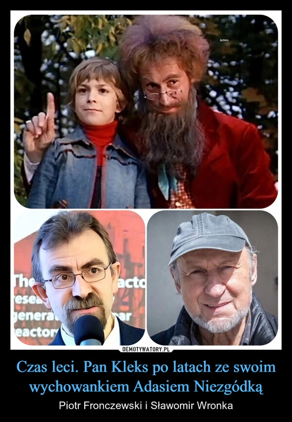 
    Czas leci. Pan Kleks po latach ze swoim wychowankiem Adasiem Niezgódką