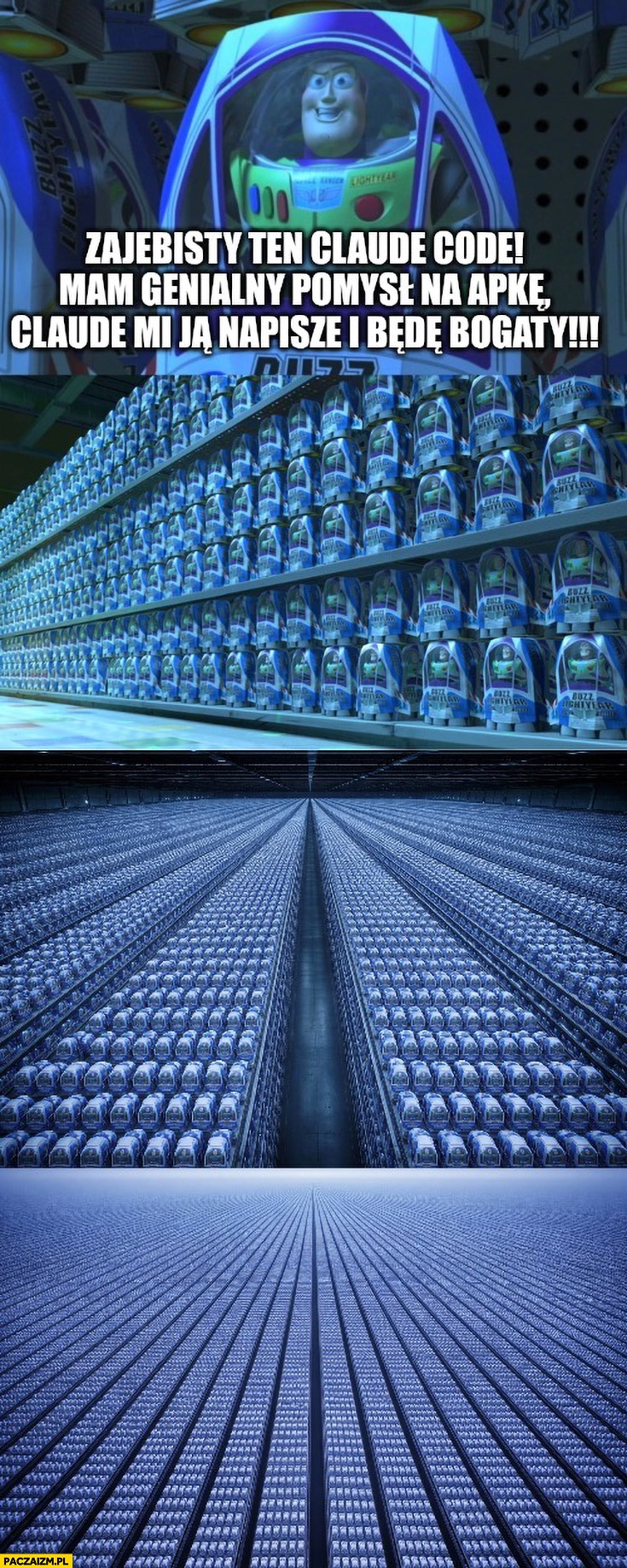 Zarąbisty ten Claude Code mam genialny pomysł na apkę Claude mi ją napisze i będę bogaty Toy Story