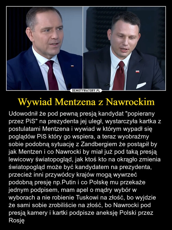 
    Wywiad Mentzena z Nawrockim