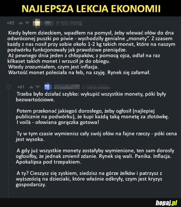 
    Lekcja ekonomii