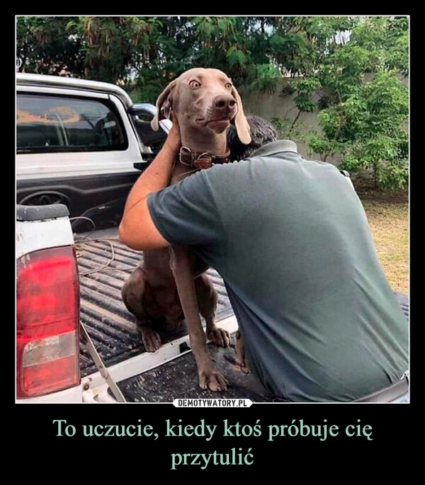 
    To uczucie, kiedy ktoś próbuje cię przytulić