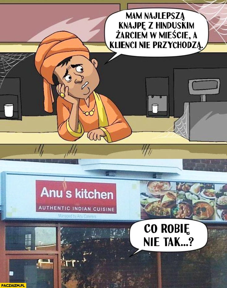 
    Mam najlepszą knajpę w mieście, a klienci nie przychodzą, co robię nie tak? Anu’s Kitchen fail nazwy