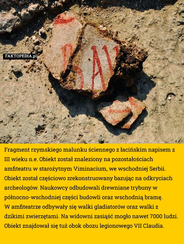 Fragment rzymskiego malunku ściennego z łacińskim napisem z III