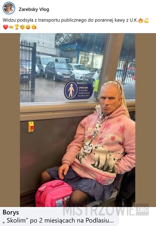 W transporcie publicznym: