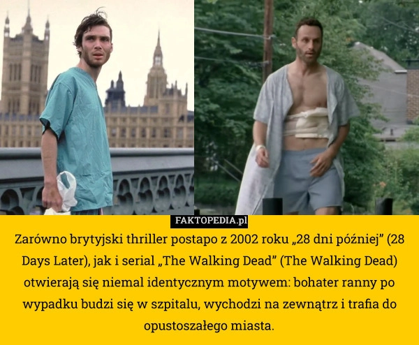 
    Zarówno brytyjski thriller postapo z 2002 roku „28 dni później” (28 Days