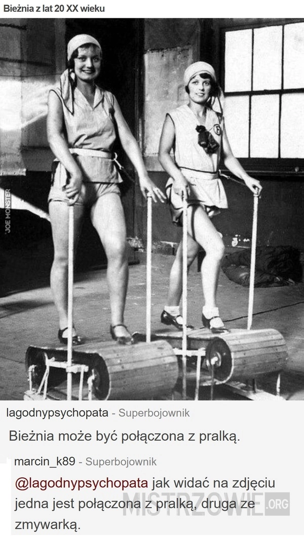 
    Bieżnia z lat 20 XX wieku