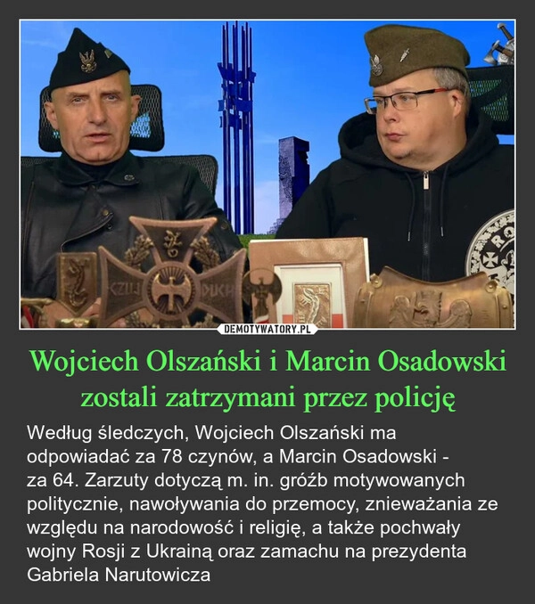 Wojciech Olszański i Marcin Osadowski zostali zatrzymani przez policję