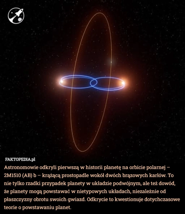 
    Astronomowie odkryli pierwszą w historii planetę na orbicie polarnej – 2M1510