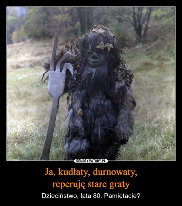
    Ja, kudłaty, durnowaty,
reperuję stare graty