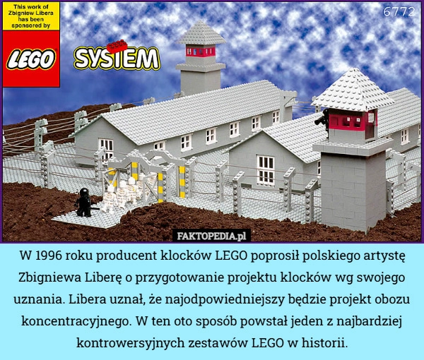 
    W 1996 roku producent klocków LEGO poprosił polskiego artystę Zbigniewa