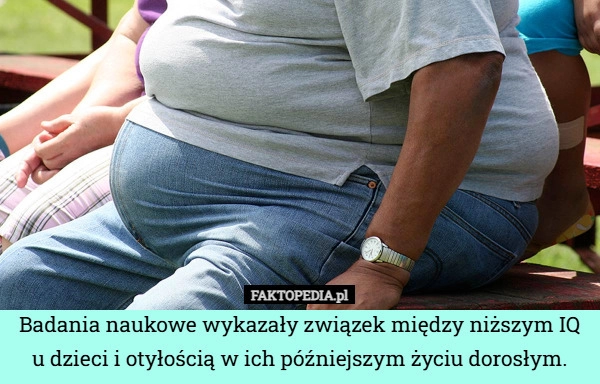 
    Badania naukowe wykazały związek między niższym IQ u dzieci i otyłością