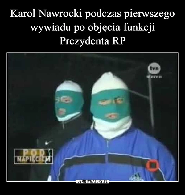 
    Karol Nawrocki podczas pierwszego wywiadu po objęcia funkcji Prezydenta RP