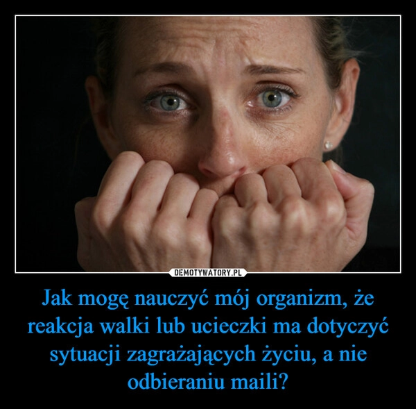 
    Jak mogę nauczyć mój organizm, że reakcja walki lub ucieczki ma dotyczyć sytuacji zagrażających życiu, a nie odbieraniu maili?