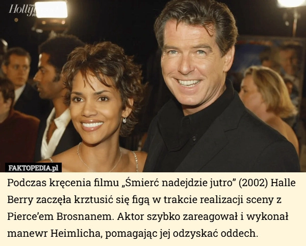 
    Podczas kręcenia filmu „Śmierć nadejdzie jutro” (2002) Halle Berry zaczęła...